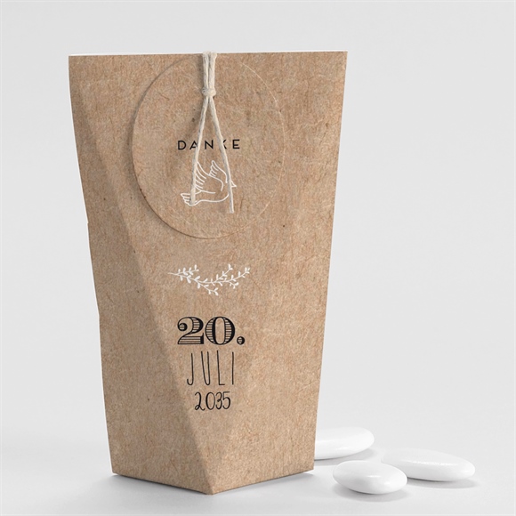 Geschenkbox Taufe Taufe in Kraftpapier-Schachtel ref.N520224