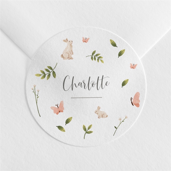 Sticker Geburt Häschen ref.N3601337