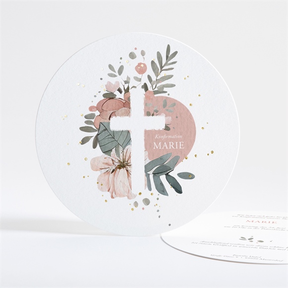 Einladung Konfirmation Stille Hoffnung - Gold ref.N321245