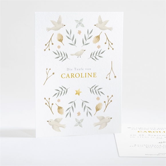 Einladung Taufe Zarte Eleganz - Gold ref.N28137