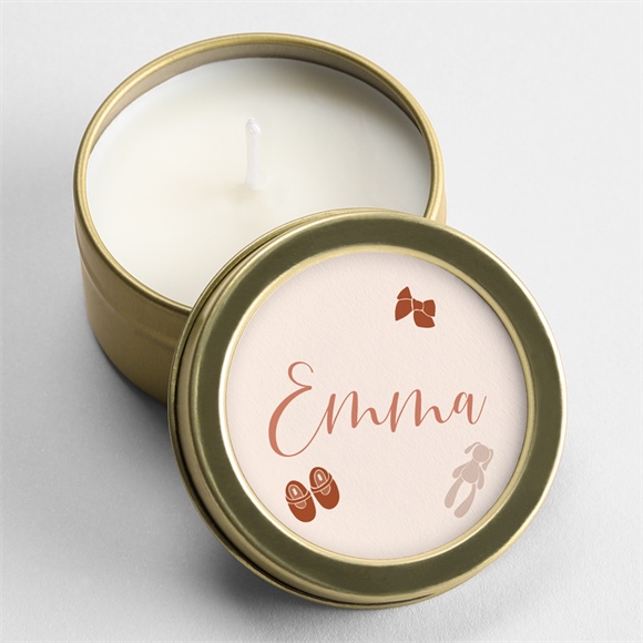 Kerze Geburt Rosa Kleidchen ref.N3601346