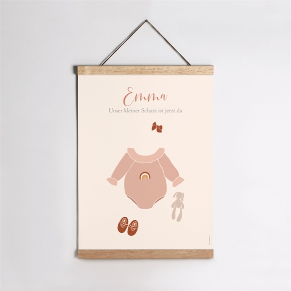 Geburtsposter Rosa Kleidchen ref.N260112