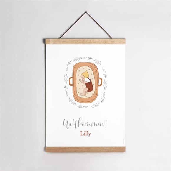 Geburtsposter Kleines Babykörbchen ref.N260115