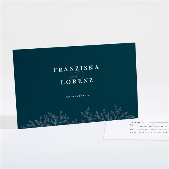 Antwortkarte Hochzeit Königsblau ref.N161226