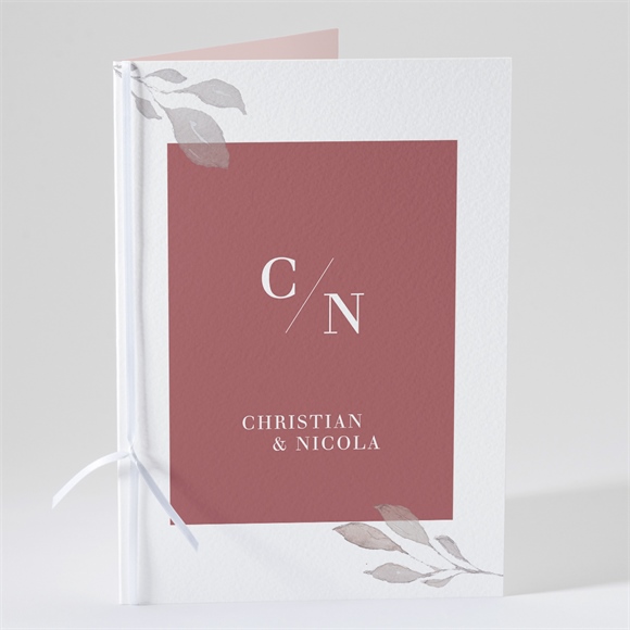 Kirchenheft Hochzeit Eleganz in rosa ref.N491356