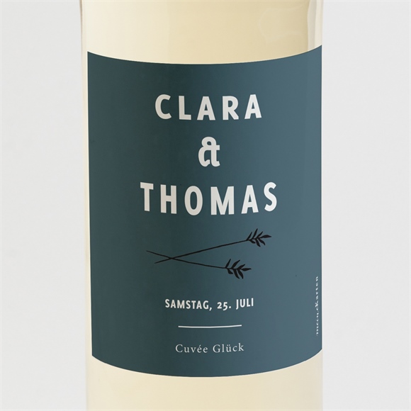 Flaschenetikett Hochzeit Halm ref.N3001857