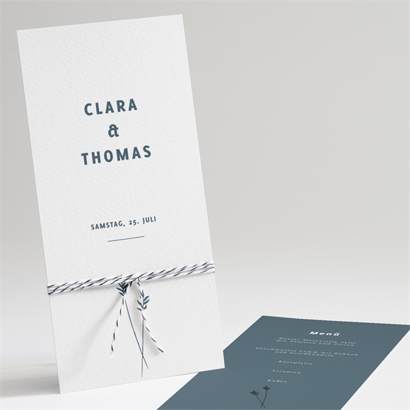 Menükarte Hochzeit halm