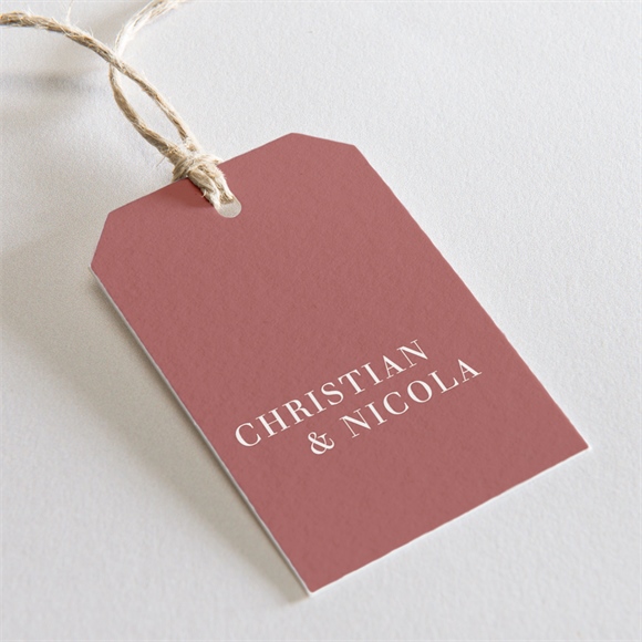 Geschenkanhänger Hochzeit Eleganz in rosa ref.N291296