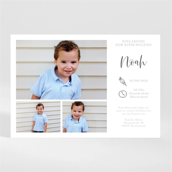 Einladungskarte Einschulung Vorfreude auf die Schule ref.N110239