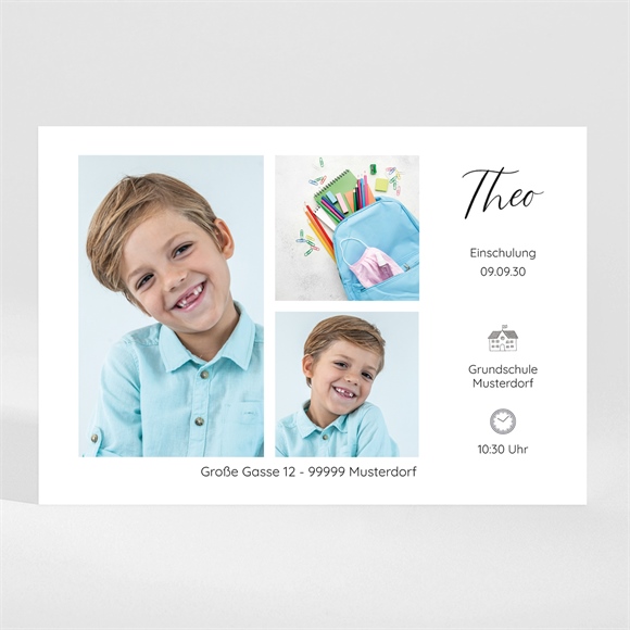 Einladungskarte Einschulung Hurra, Schulbeginn - Magnet ref.N110241