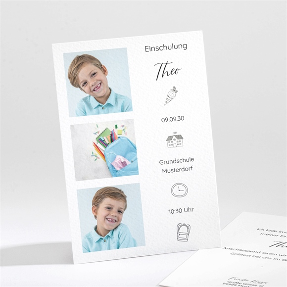 Einladungskarte Einschulung Hurra, Schulbeginn ref.N211591