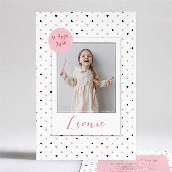 Einladungskarte Einschulung Freudenfeuerwerk Rosa ref.N241267