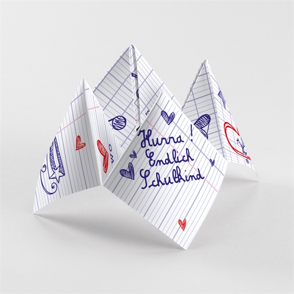 Einladungskarte Einschulung Schulheft ref.N33082