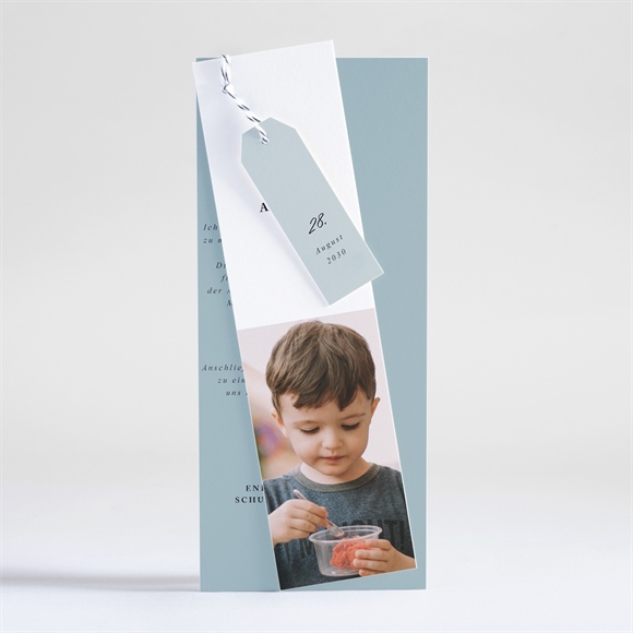 Einladungskarte Einschulung Blauer Traum ref.N93166