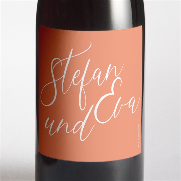 Flaschenetikett Hochzeit exzentrik