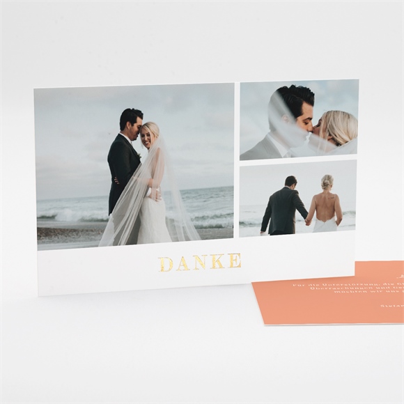 Dankeskarte Hochzeit Exzentrik - Gold ref.N17144