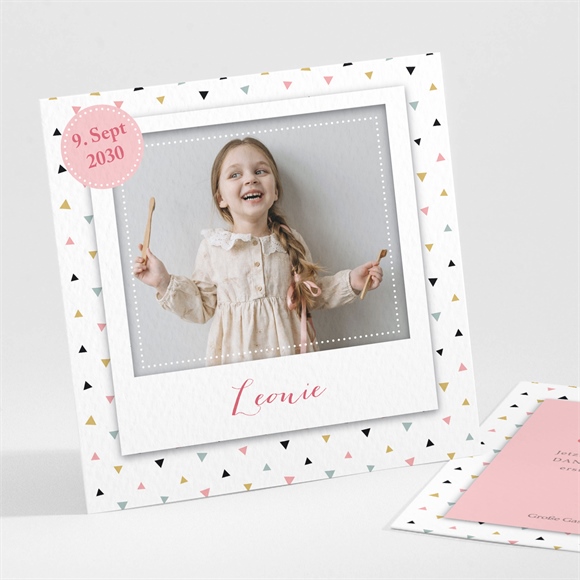 Dankeskarte Einschulung Freudenfeuerwerk Rosa ref.N301441