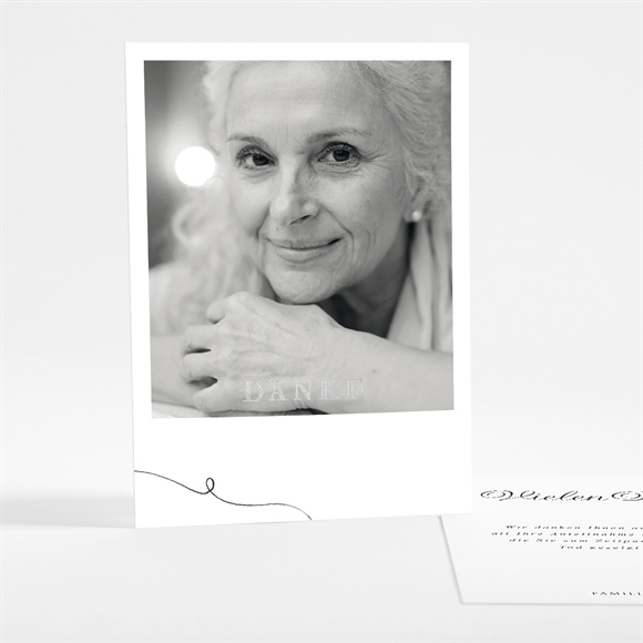 Trauerdanksagung Schöne Erinnerung - Silber ref.N28148