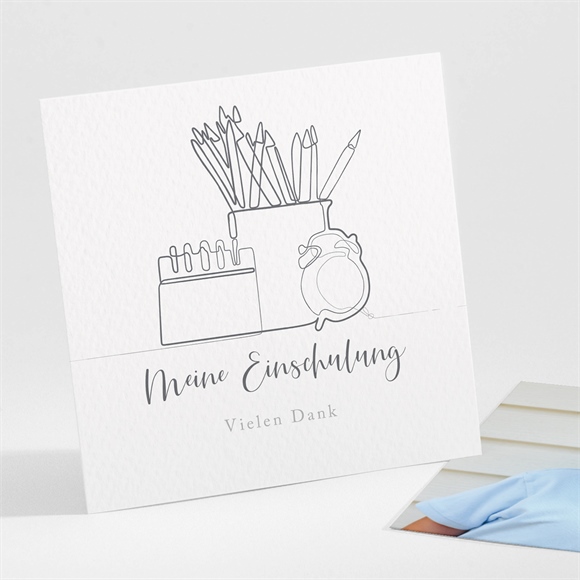 Dankeskarte Einschulung Vorfreude auf die Schule ref.N301439