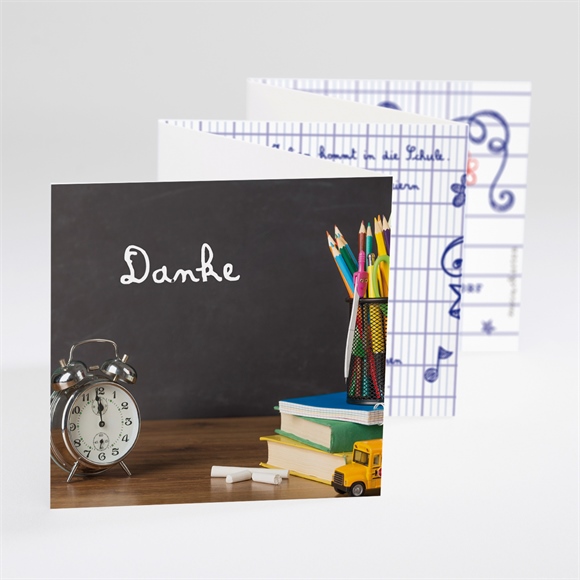 Dankeskarte Einschulung Schulheft ref.N800119