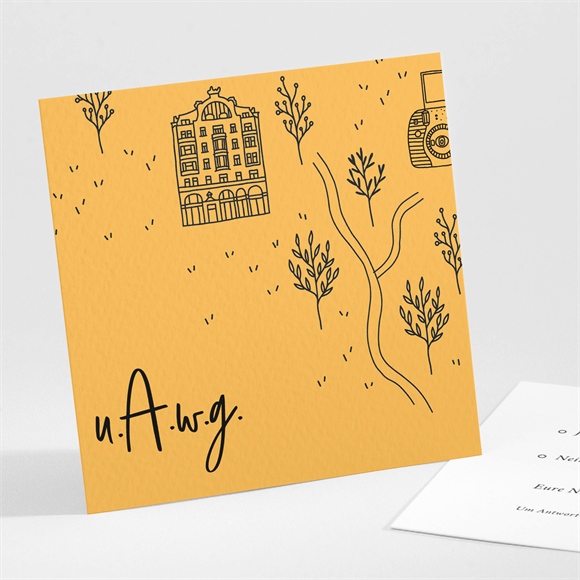 Antwortkarte Hochzeit Bohemian Chic ref.N301256