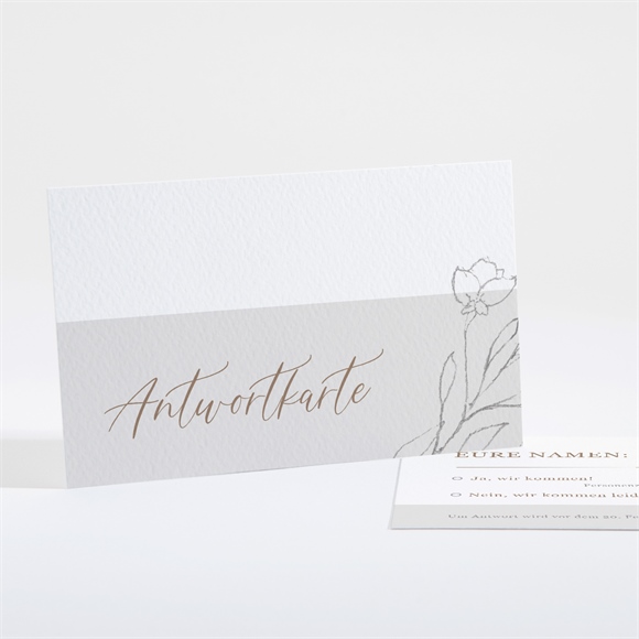 Antwortkarte Hochzeit Elegante Skizze ref.N161245