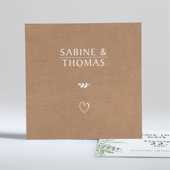 Save the Date Karte Power of Love - Gold ref.N35182