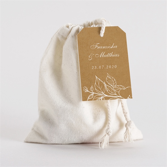 Geschenkbeutel Hochzeit Weiße Blüten ref.N291428