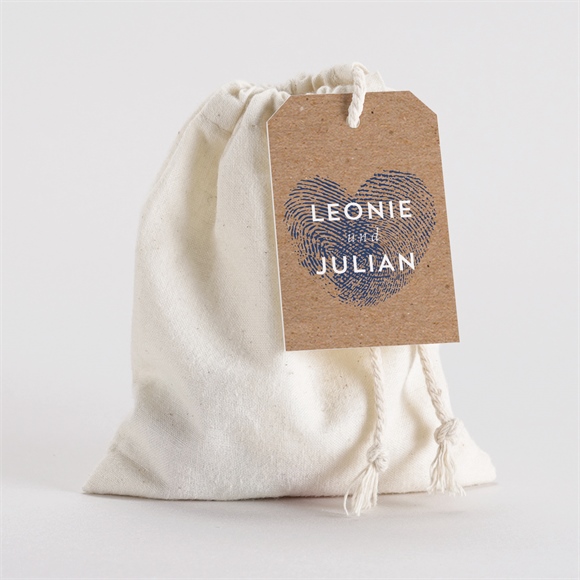 Geschenkbeutel Hochzeit Einzigartige Fingerabdrücke ref.N291452