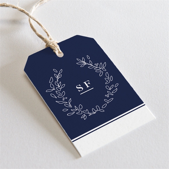 Geschenkanhänger Hochzeit Schick in Blau ref.N291568