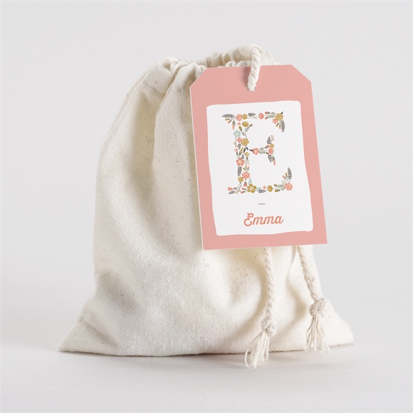 Geschenkbeutel Taufe blumenalphabet mädchen