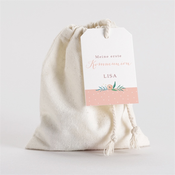 Geschenkbeutel Kommunion Zartes Rosa ref.N291529