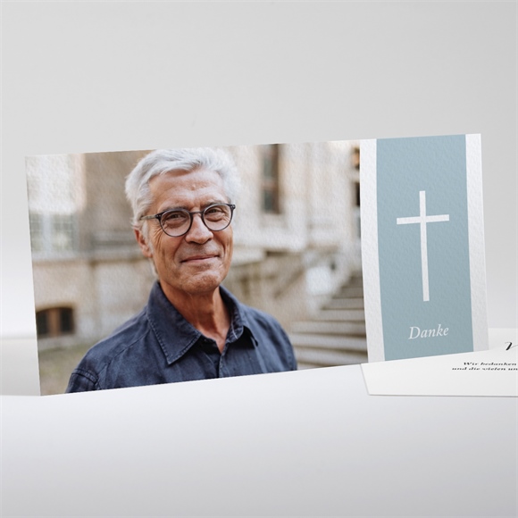 Trauerdanksagung Einfache Eleganz - Querformat ref.N131132