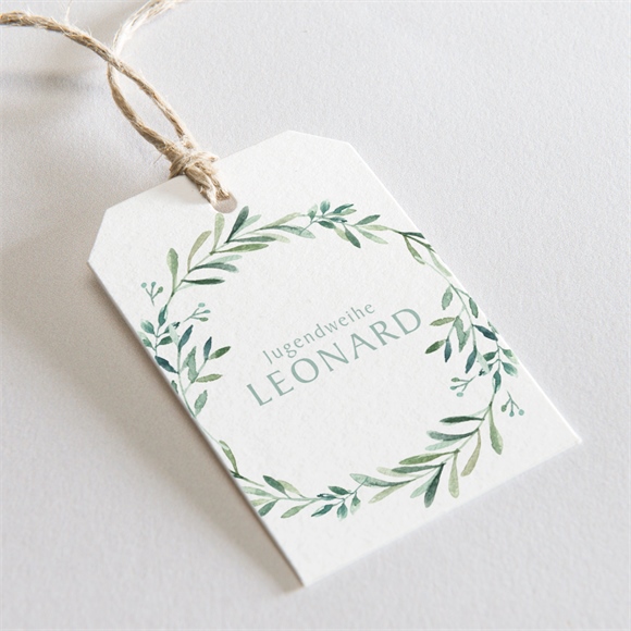 Geschenkanhänger Jugendweihe Olivenkranz ref.N291584