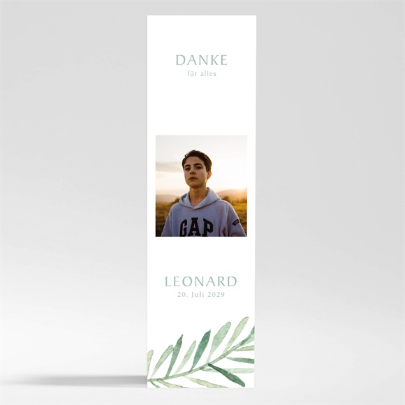 Danksagungskarte Jugendweihe Olivenkranz - Magnet ref.N200543