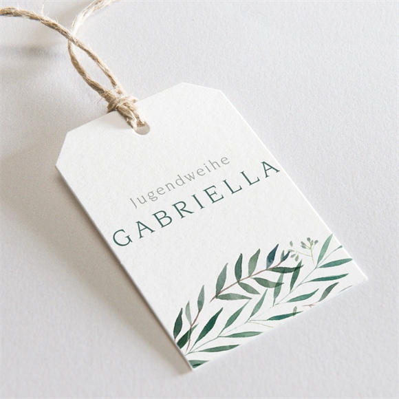 Geschenkanhänger Jugendweihe Grüner Blätterzweig ref.N291586