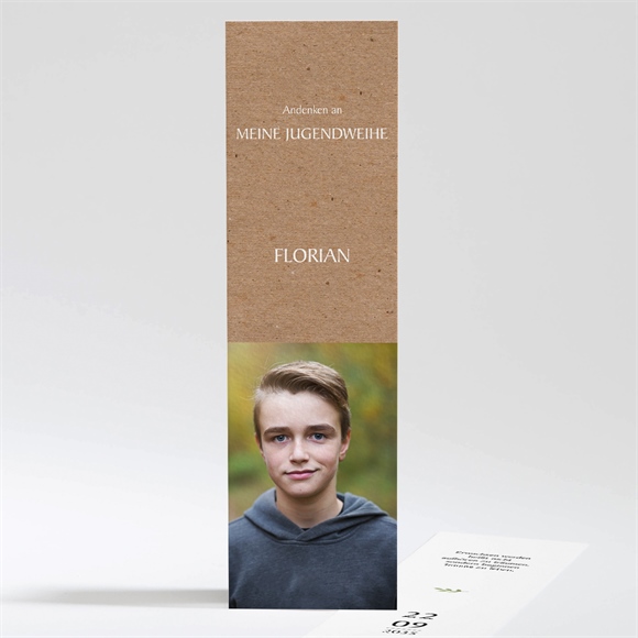 Andenken Jugendweihe Kraftpapier-Design ref.N201346