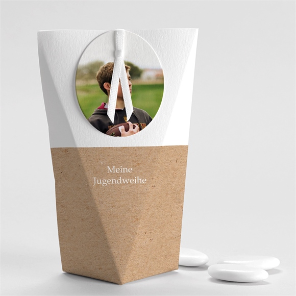 Geschenkbox Jugendweihe Trendiges Kraftpapier - 2 ref.N520312