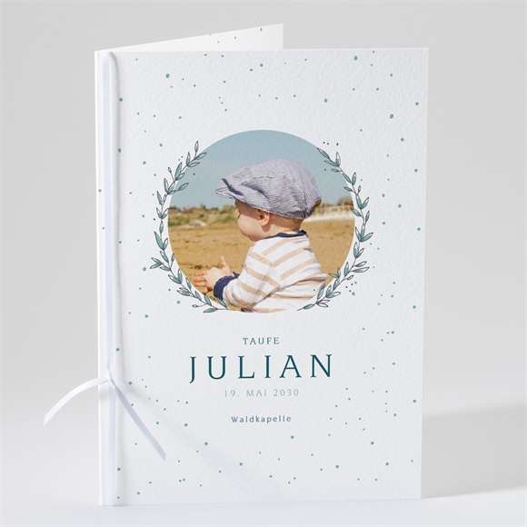 Kirchenheft Taufe Blätterranke Grün ref.N491397
