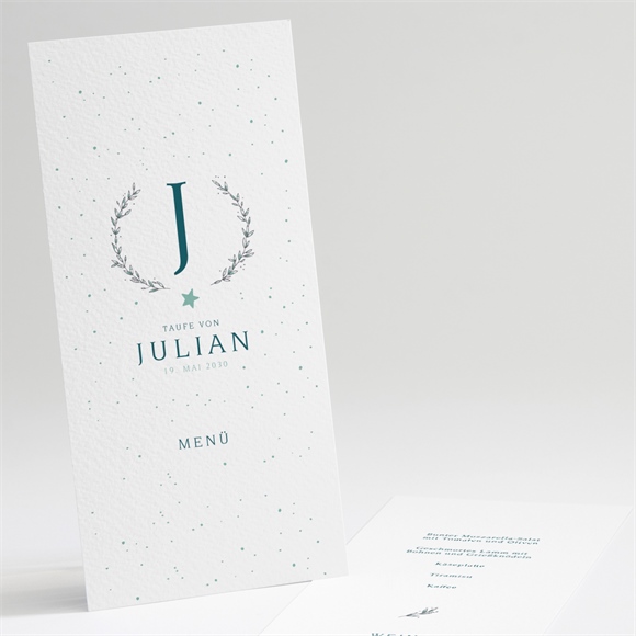 Menükarte Taufe Blätterranke ref.N221262