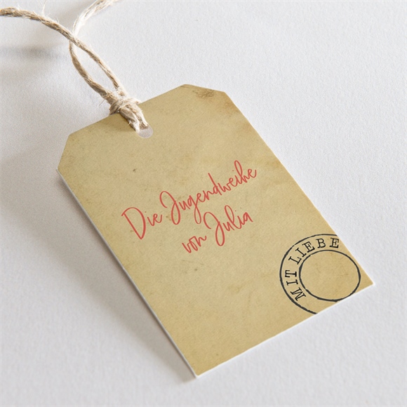 Geschenkanhänger Jugendweihe Telegramm zur Jugendweihe ref.N291614