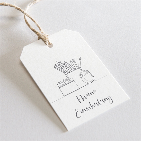 Geschenkanhänger Einschulung Vorfreude auf die Schule ref.N291619