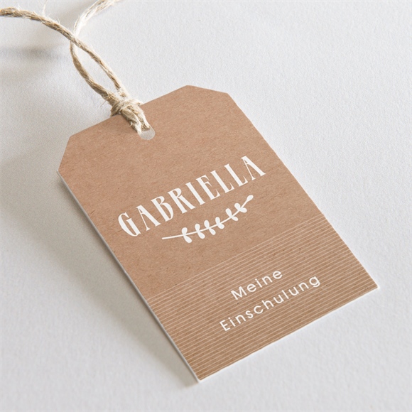 Geschenkanhänger Einschulung Illustrationen auf Kraftpapier ref.N291634