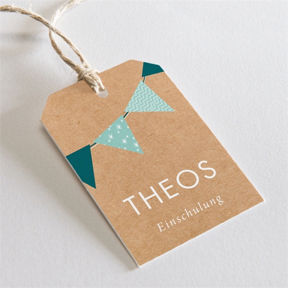 Geschenkanhänger Einschulung Runde Vorfreude ref.N291653