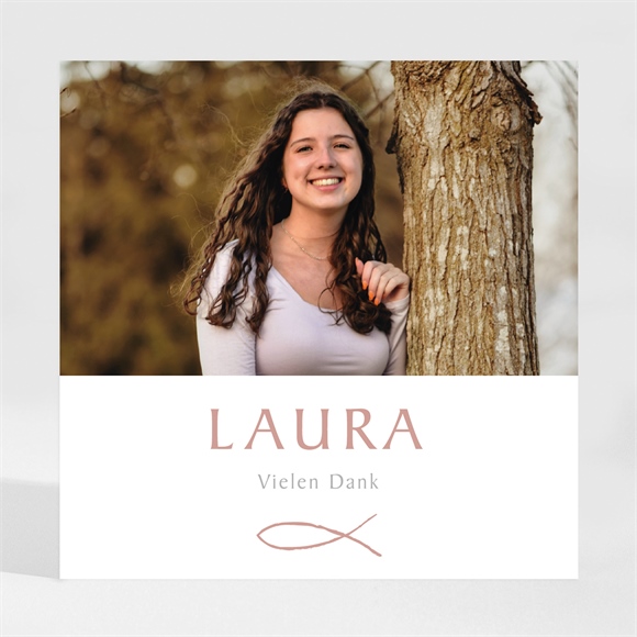 Danksagungskarte Firmung Zarter Ichthys - Magnet ref.N3001970