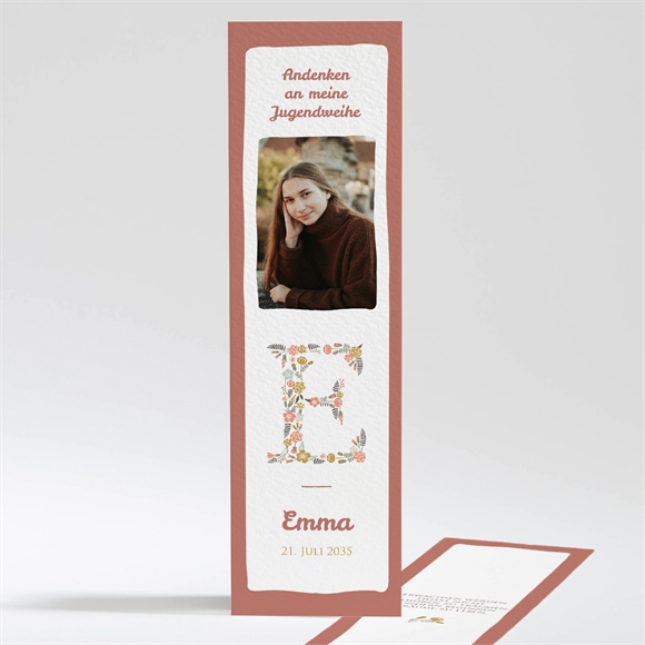 Andenken Jugendweihe Florales Initial ref.N201364