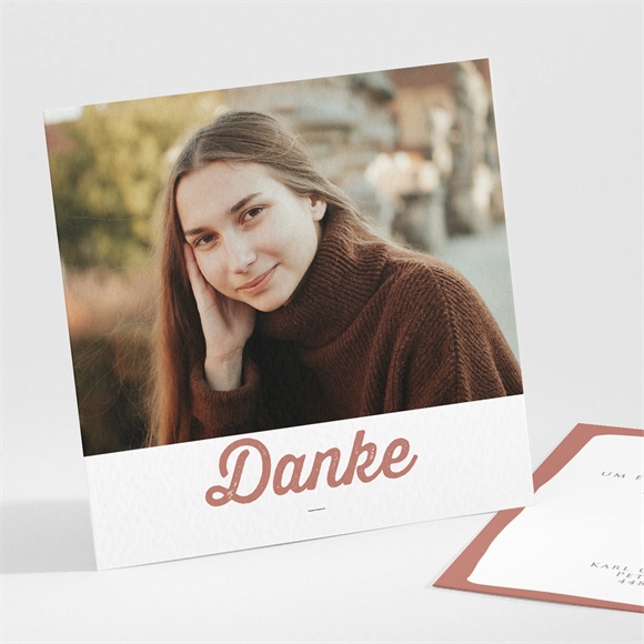 Danksagungskarte Jugendweihe Florales Initial ref.N301488