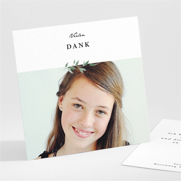 Danksagungskarte Jugendweihe Blätterfantasie ref.N301489