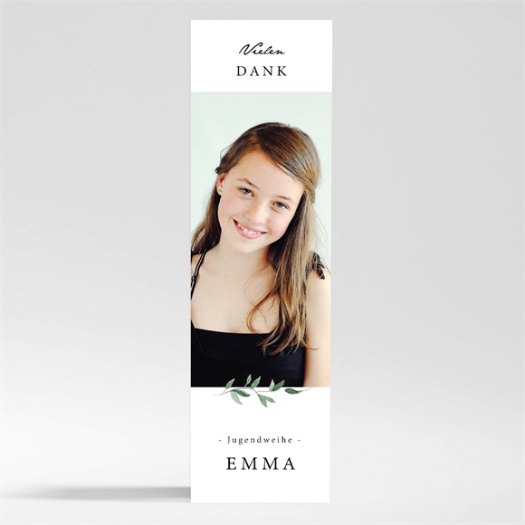 Danksagungskarte Jugendweihe Blätterfantasie - Magnet ref.N200561