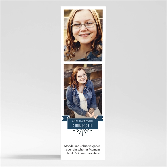 Andenken Jugendweihe Blaue Banderole - Magnet ref.N200562